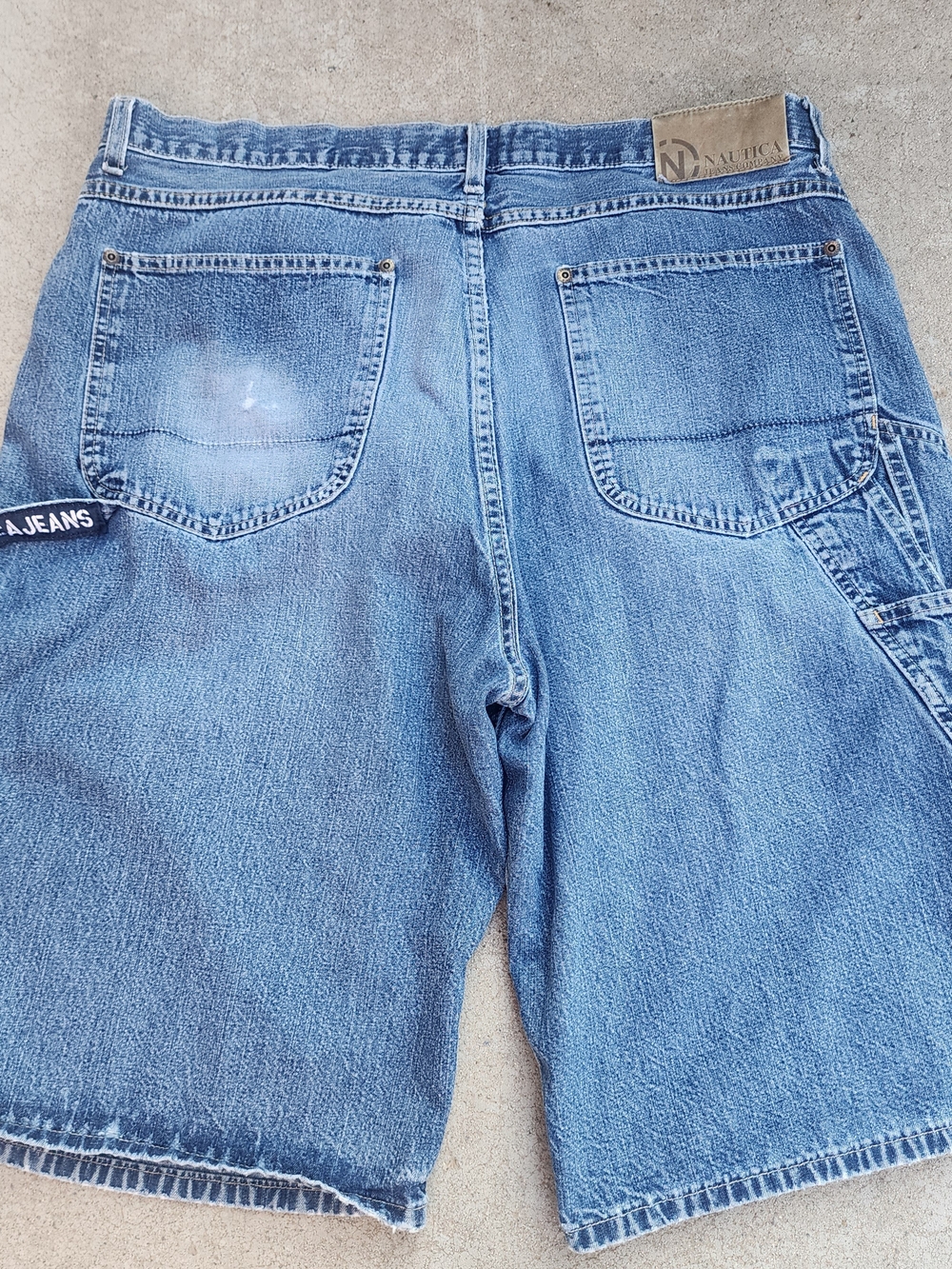 Vintage Y2K Baggy Loose Fit Nautica Carpenter Men’s Jorts Denim Shorts, Sz 38